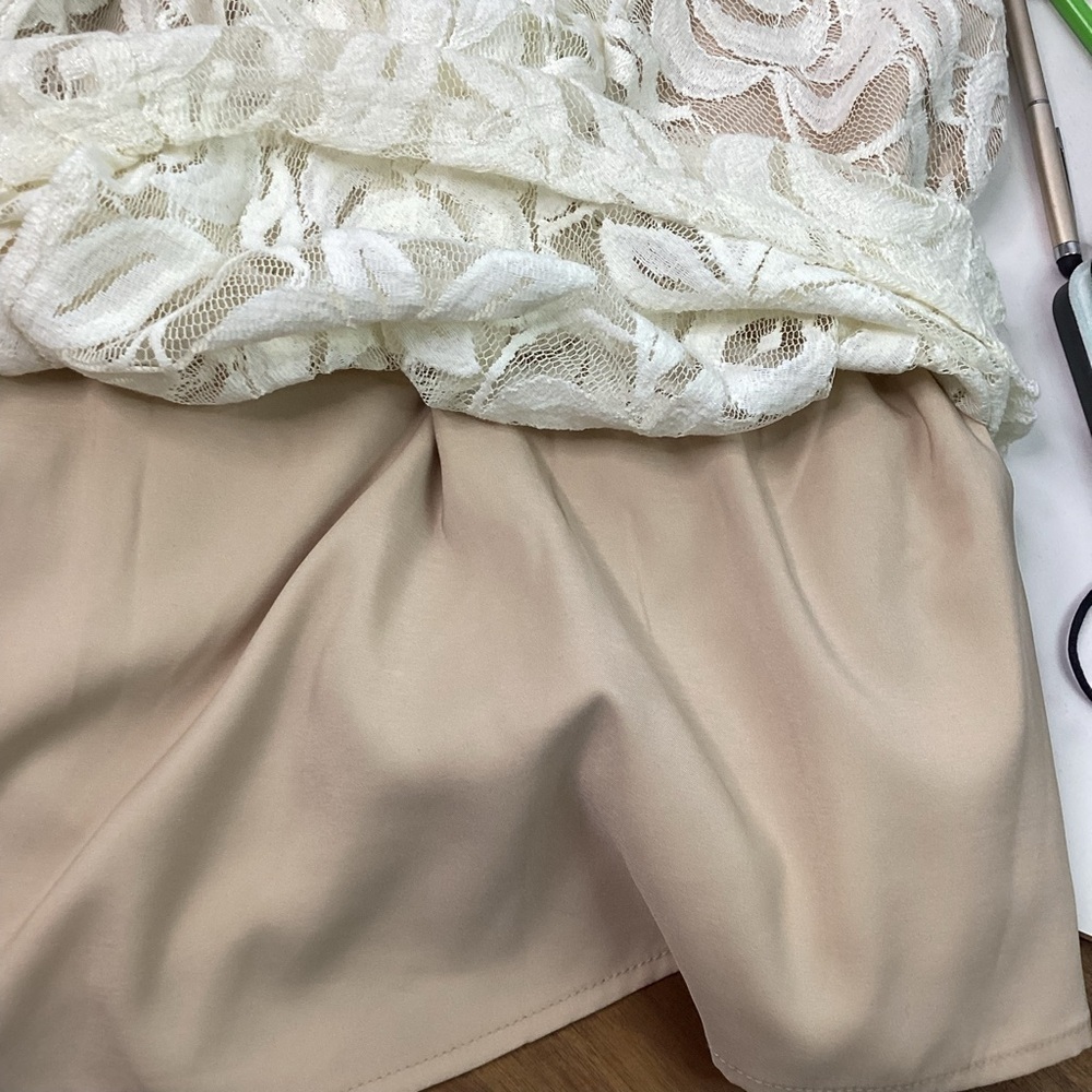 JESSICA SIMPSON SIZE 2 STRAPLESS PEARL LACE DRESS PARTY SUMMER WEDDING - Picture 15 of 16